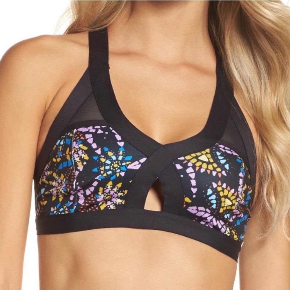 Free People Movement Liza Printed Sports Bra – Medium –